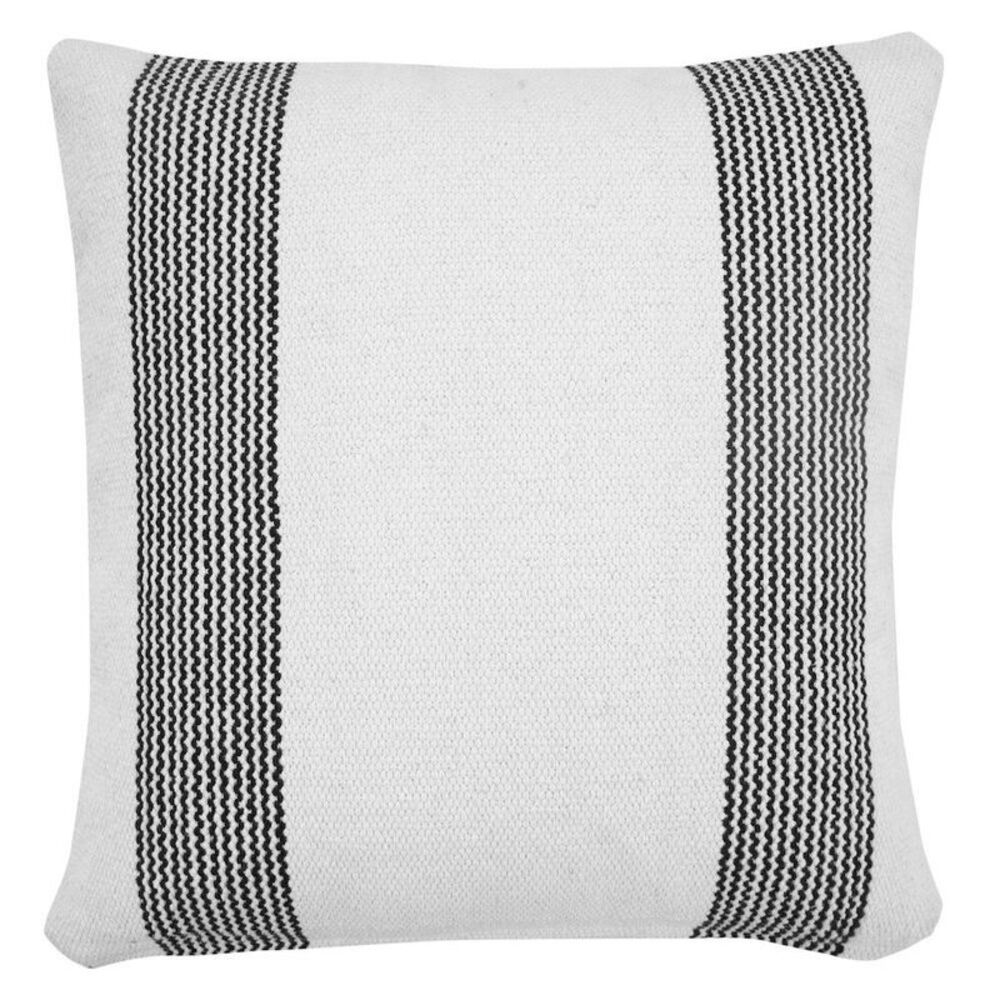 LR Home Balanced Border Pinstripe Throw Pillow
